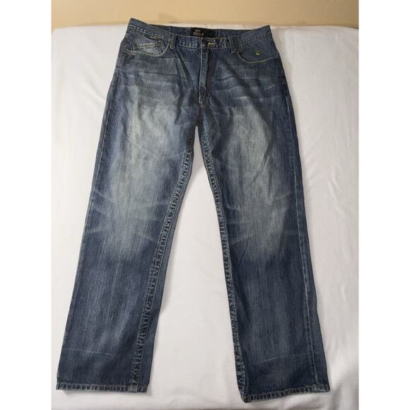 Akademiks  Dual Lion Jeans Men's 42x32 Embroidered Skater Distressed Vintage Y2K - Picture 3 of 16